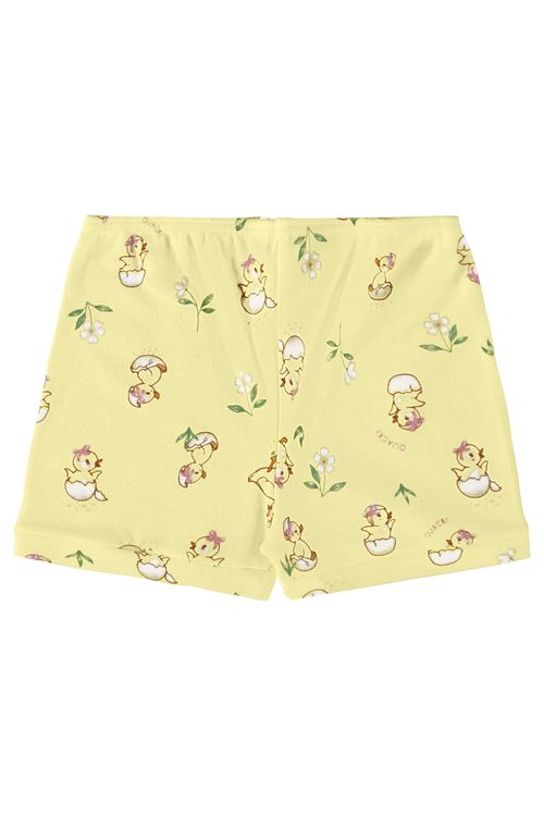 Shorts para Bebê Menina em Suedine Essentials (Off White) Up Baby