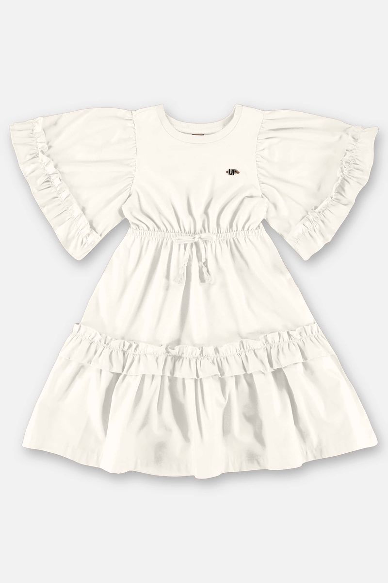 Vestido-Infantil-em-Meia-Malha-com-Babados-Off-White-Up-Baby