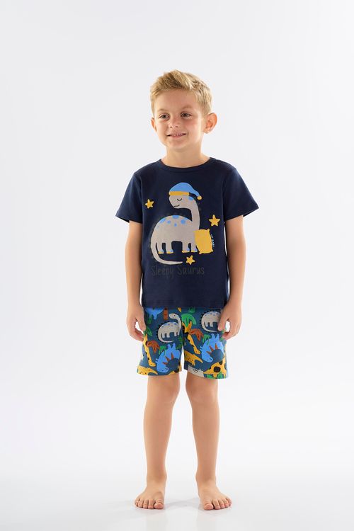 Pijama Infantil Dino para Menino (Azul Marinho) Up Baby