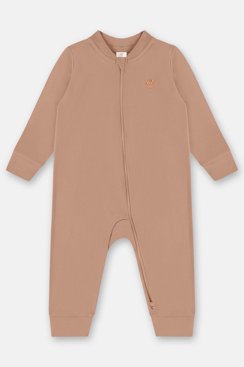 Macacao-Basico-em-Suedine-Unissex-para-Bebe-Marrom-Up-Baby---Frente