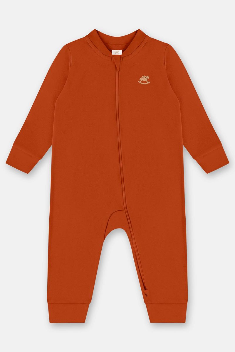 Macacao-Basico-em-Suedine-Unissex-para-Bebe-Marrom-Up-Baby---Frente
