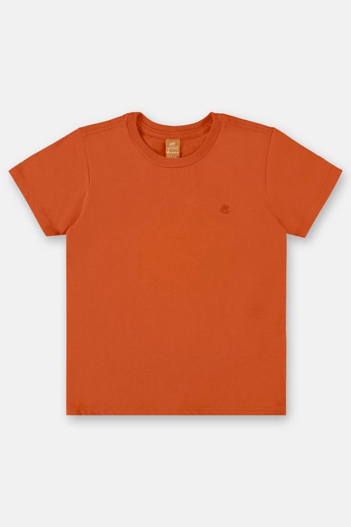 Camiseta Infantil Masculino em Meia Malha (Laranja) Up Baby