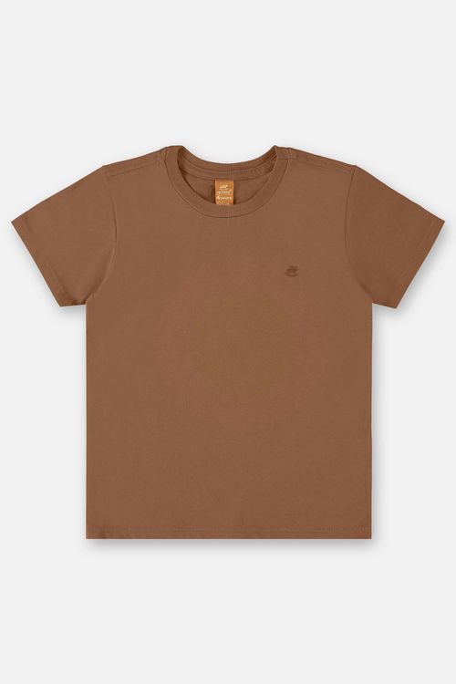 Camiseta Infantil Masculino em Meia Malha (Marrom) Up Baby