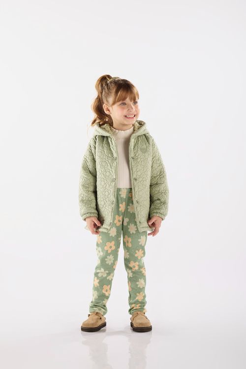 Jaqueta Infantil Feminino em Poliéster Puffer (Verde) Up Baby