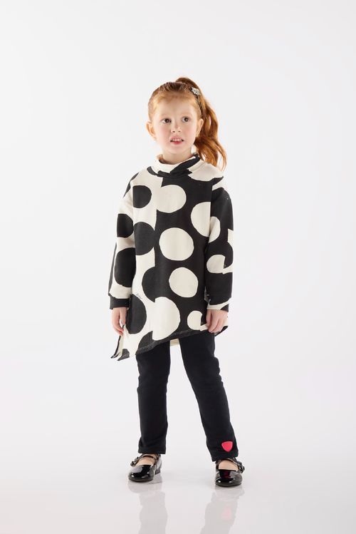 Conjunto Blusão e Legging em Molecotton Infantil (Preto) Up Baby