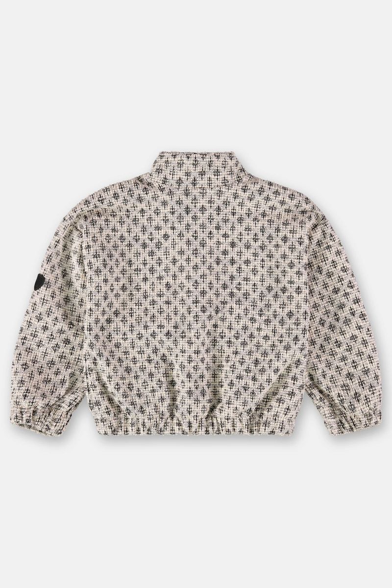 Jaqueta-Infantil-Feminino-em-Malha-Tweed-Preto-Up-Baby---Costas