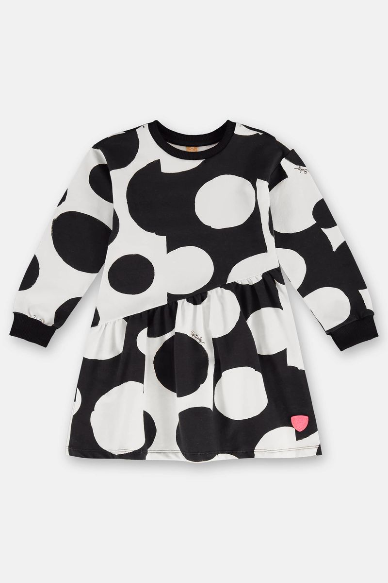 Vestido-Infantil-em-Molecotton-Manga-Longa-Preto-Up-Baby---Costas