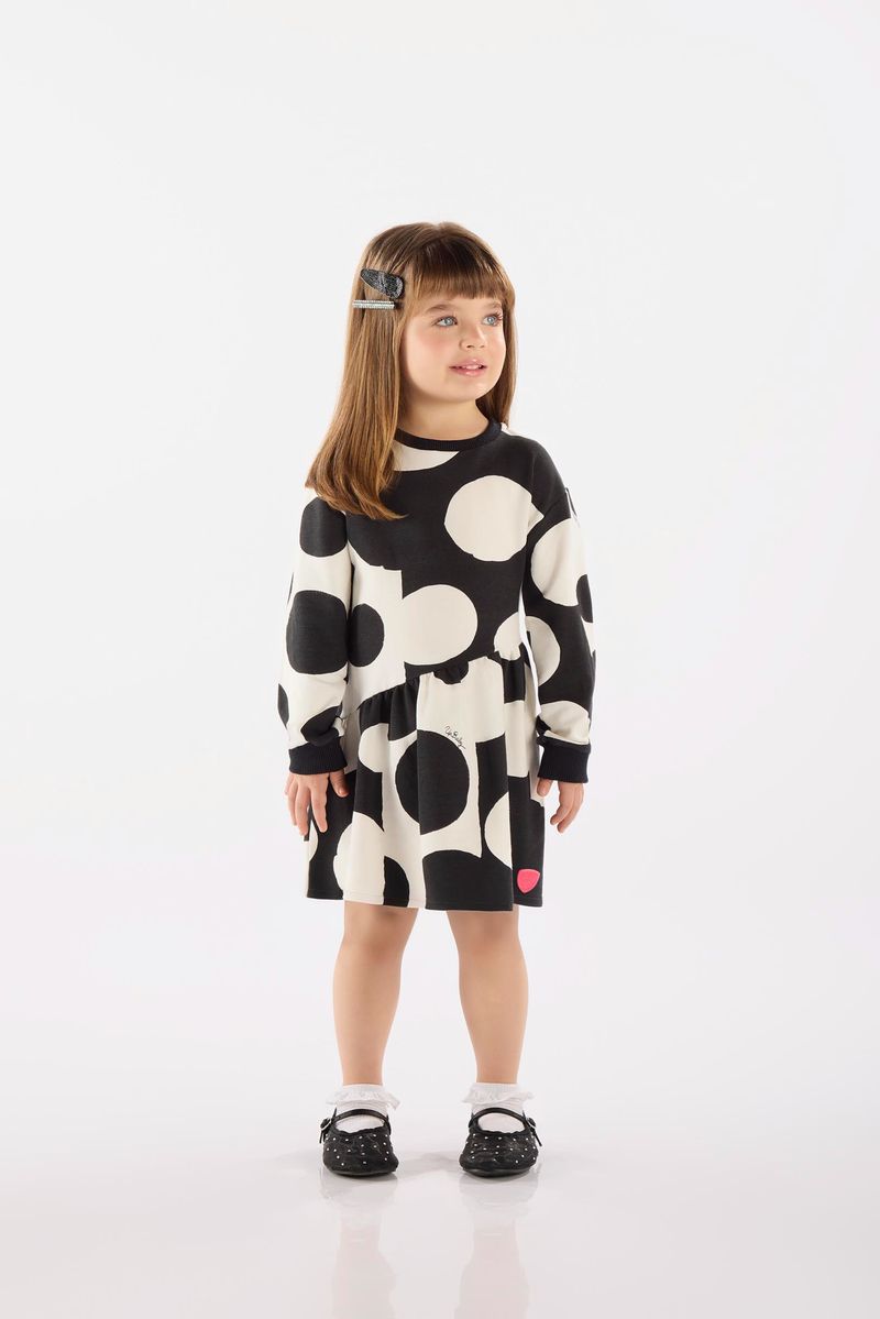 Vestido-Infantil-em-Molecotton-Manga-Longa-Preto-Up-Baby---Frente