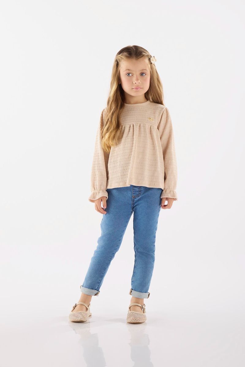Blusa-Infantil-Manga-Longa-em-Malha-Plissada-Off-White-Up-Baby---Frente