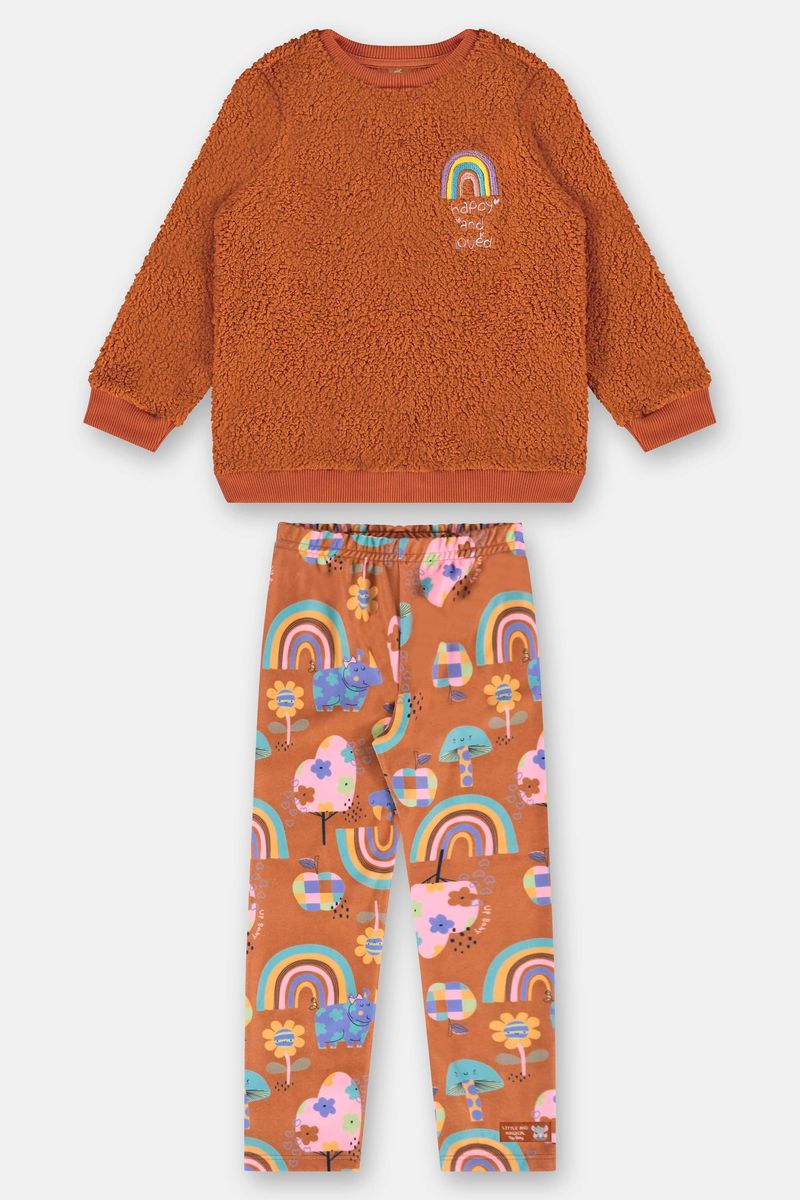 Conjunto-Infantil-com-Blusao-e-Calca-Peluciada-Laranja-Up-Baby---Costas