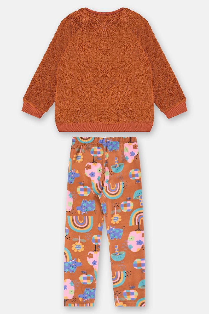 Conjunto-Infantil-com-Blusao-e-Calca-Peluciada-Laranja-Up-Baby---Costas