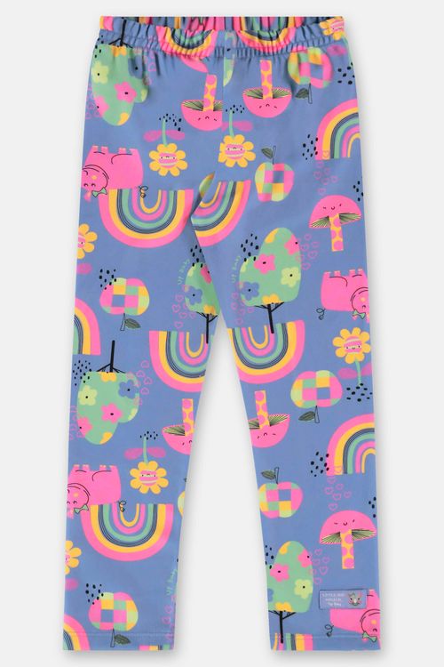 Calça Legging Infantil em Malha Peluciada (Azul) Up Baby