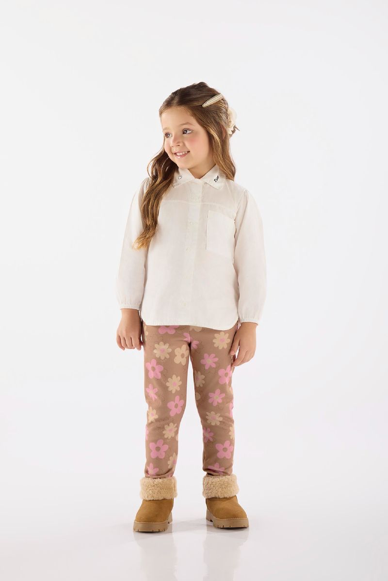 Calca-Legging-Infantil-em-Malha-Peluciada-Marrom-Up-Baby---Frente