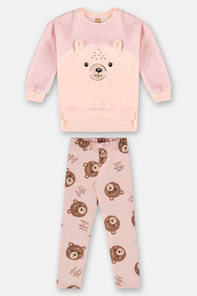 Conjunto-Infantil-com-Blusao-e-Calca-Legging-Peluciada-Rosa-Up-Baby---Costas