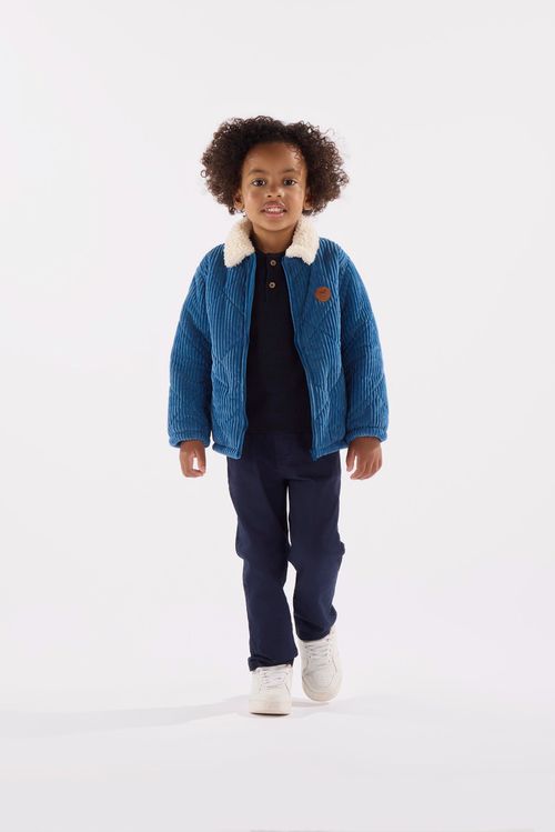 Jaqueta Infantil em Tecido Cotelê (Azul) Up Baby