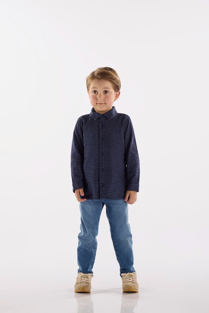 Camisa-Infantil-em-Flanela-Xadrez-Azul-Up-Baby---Frente