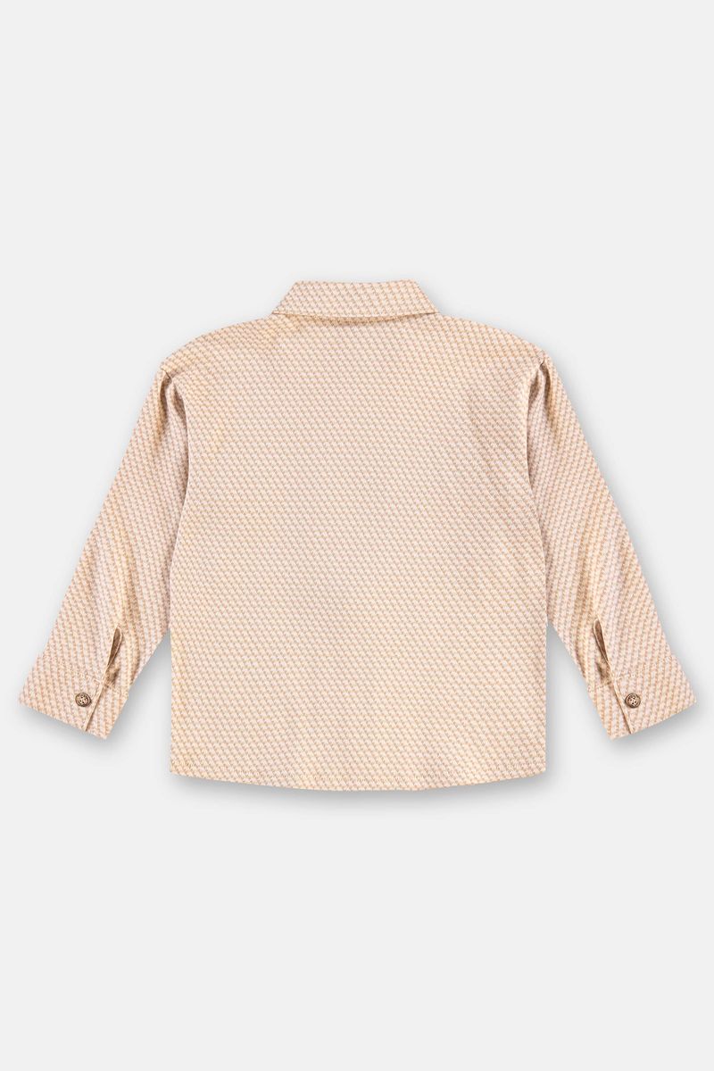Jaqueta-Infantil-em-Malha-Jacquard-Xadrez-Marrom-Up-Baby---Costas