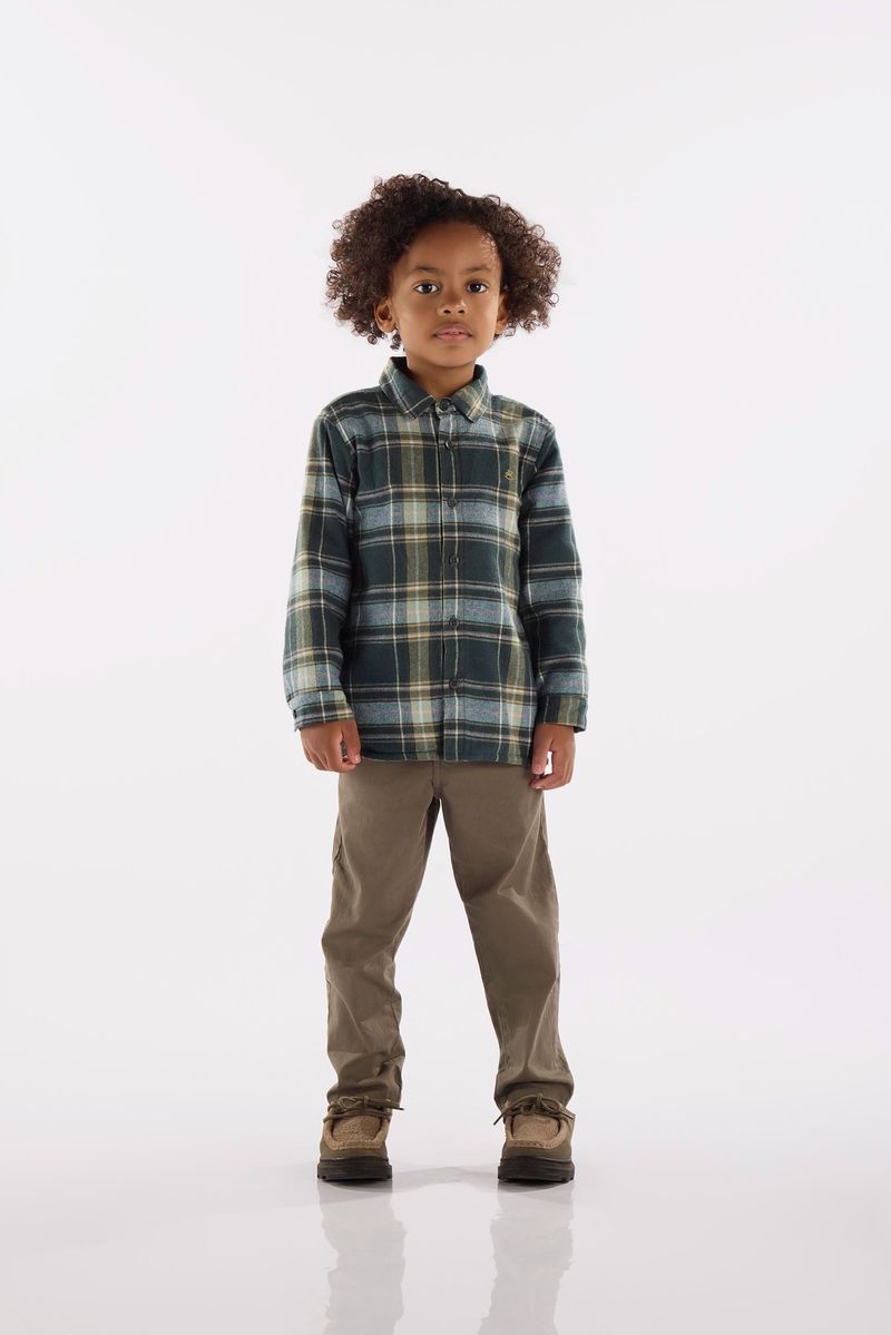 Camisa-Infantil-em-Flanela-Xadrez-com-Forro-Verde-Up-Baby---Frente