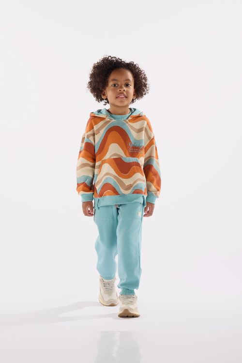 Conjunto Infantil Blusão e Calça em Moletom (Azul) Up Baby