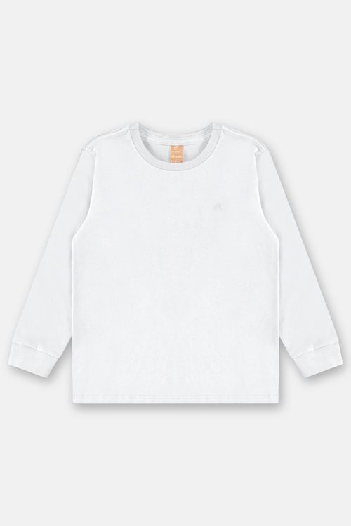 Camiseta Manga Longa para Menino (Branco) Up Baby