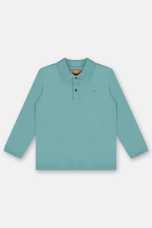 Camisa Polo em Suedine Infantil Masculino (Azul) Up Baby