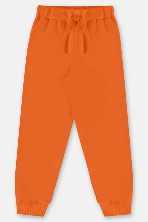 Calça Básica em Moletom Infantil Menino (Laranja) Up Baby