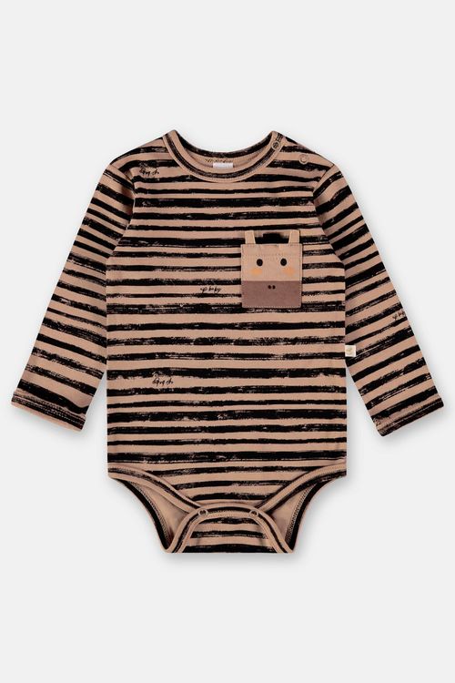 Body de Zebra para Bebê Menino (Marrom) Up Baby