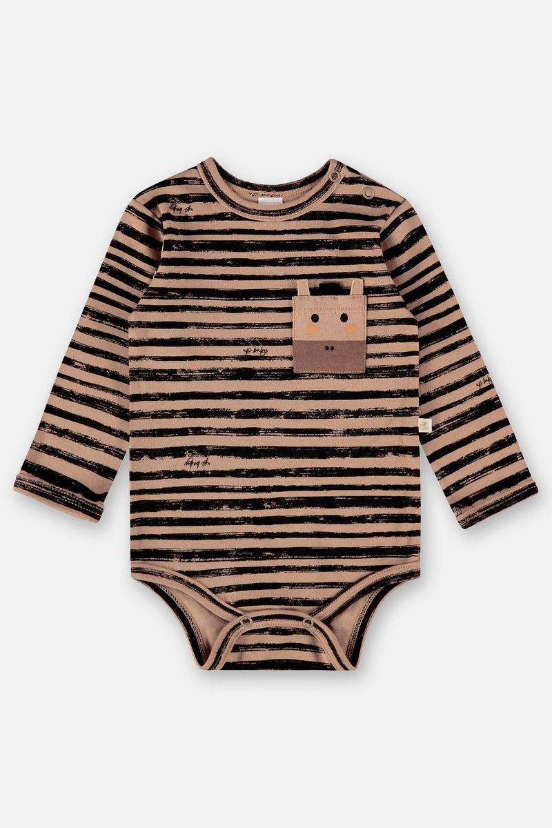 body-de-zebra-para-bebe-menino-marrom