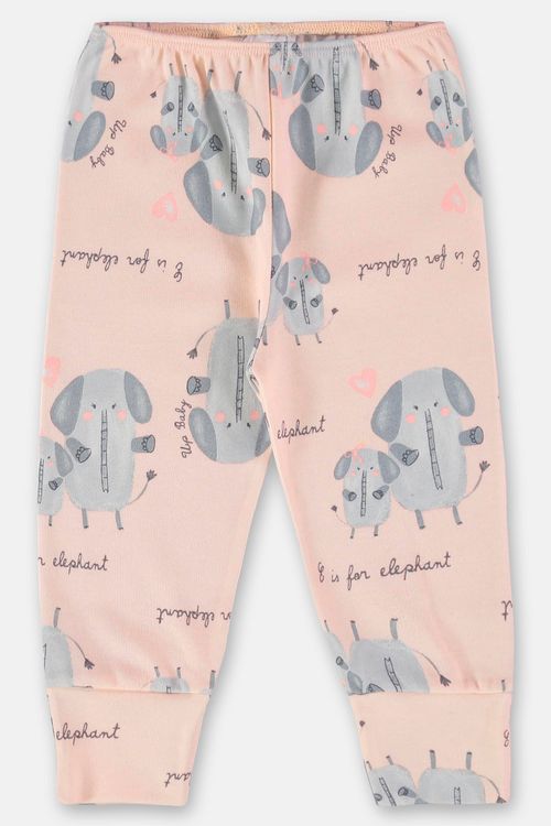 Calça Estampada para Bebê Menina (Rosa) Up Baby