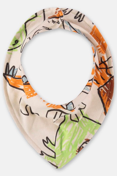 Babador Bandana Bebê Menino em Suedine Dupla Face (Bege) Up Baby
