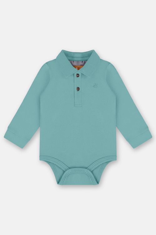 Body Polo para Bebê Menino em Suedine (Azul Claro) Up Baby