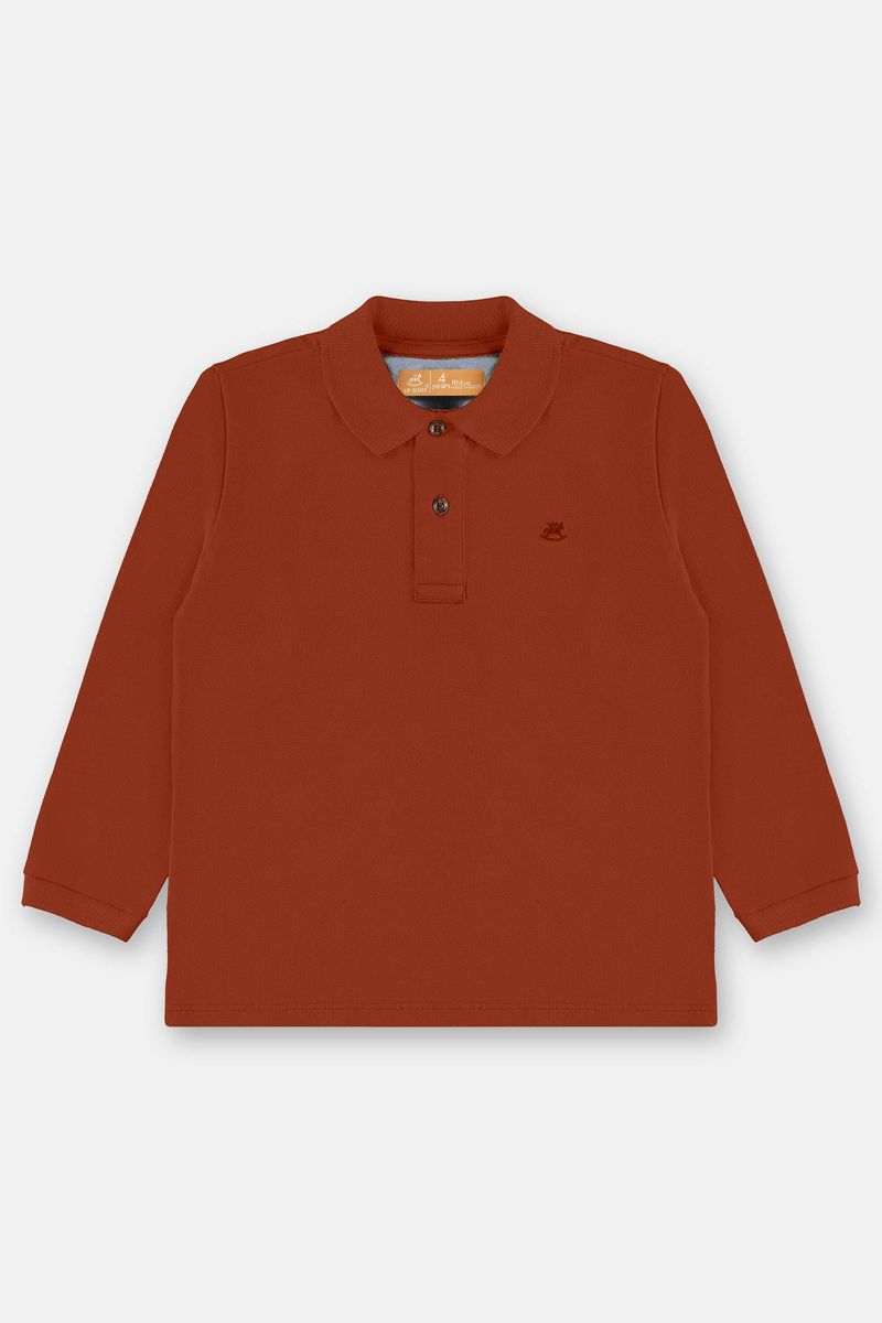camisa-polo-infantil-masculina-em-piquet-marrom
