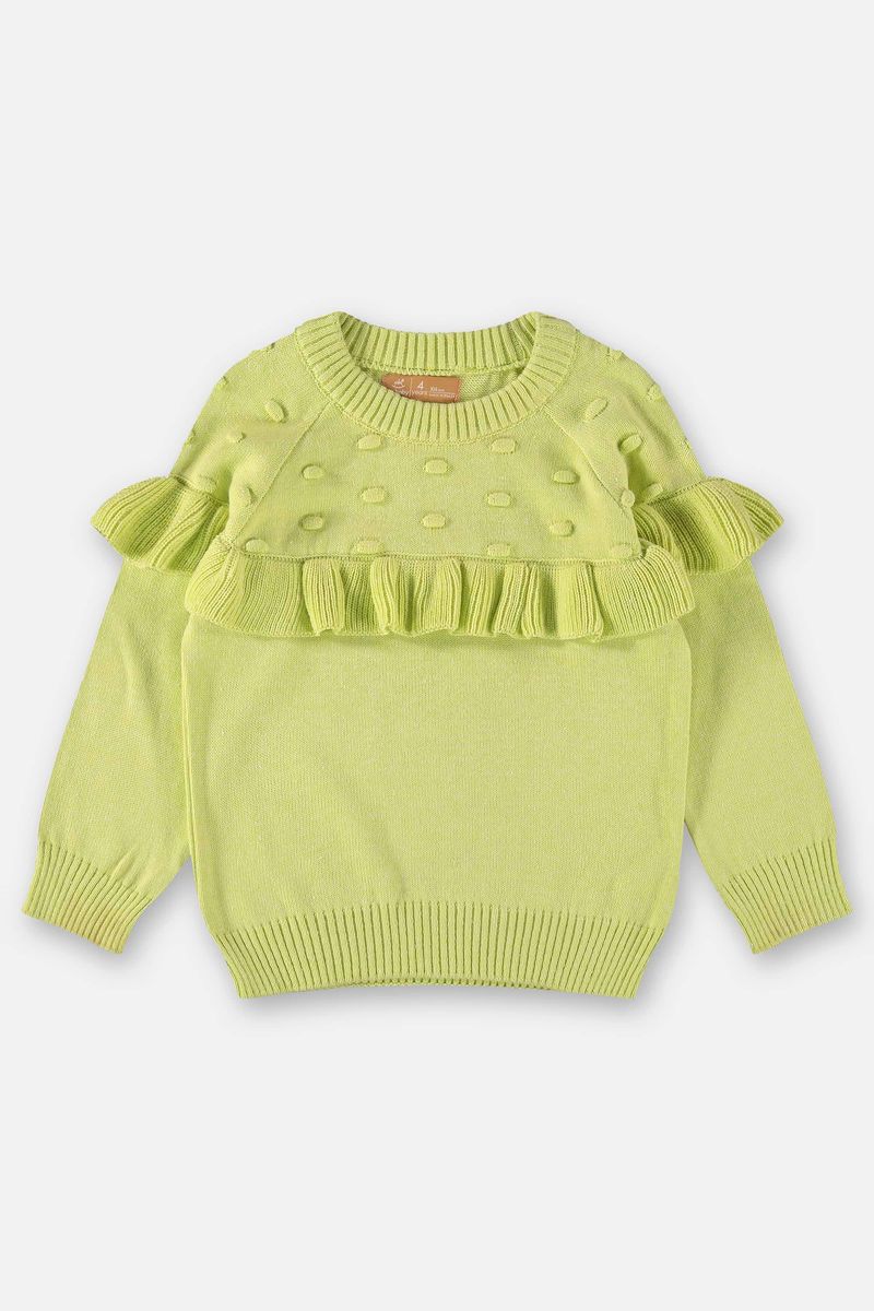 Blusao-em-Trico-Infantil-Menina--Verde--Up-Baby