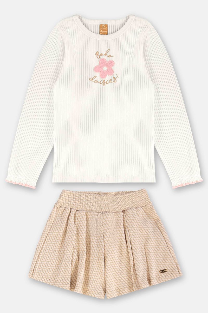 conjunto-infantil-com-blusa-e-short-saia-xadrez-off-white