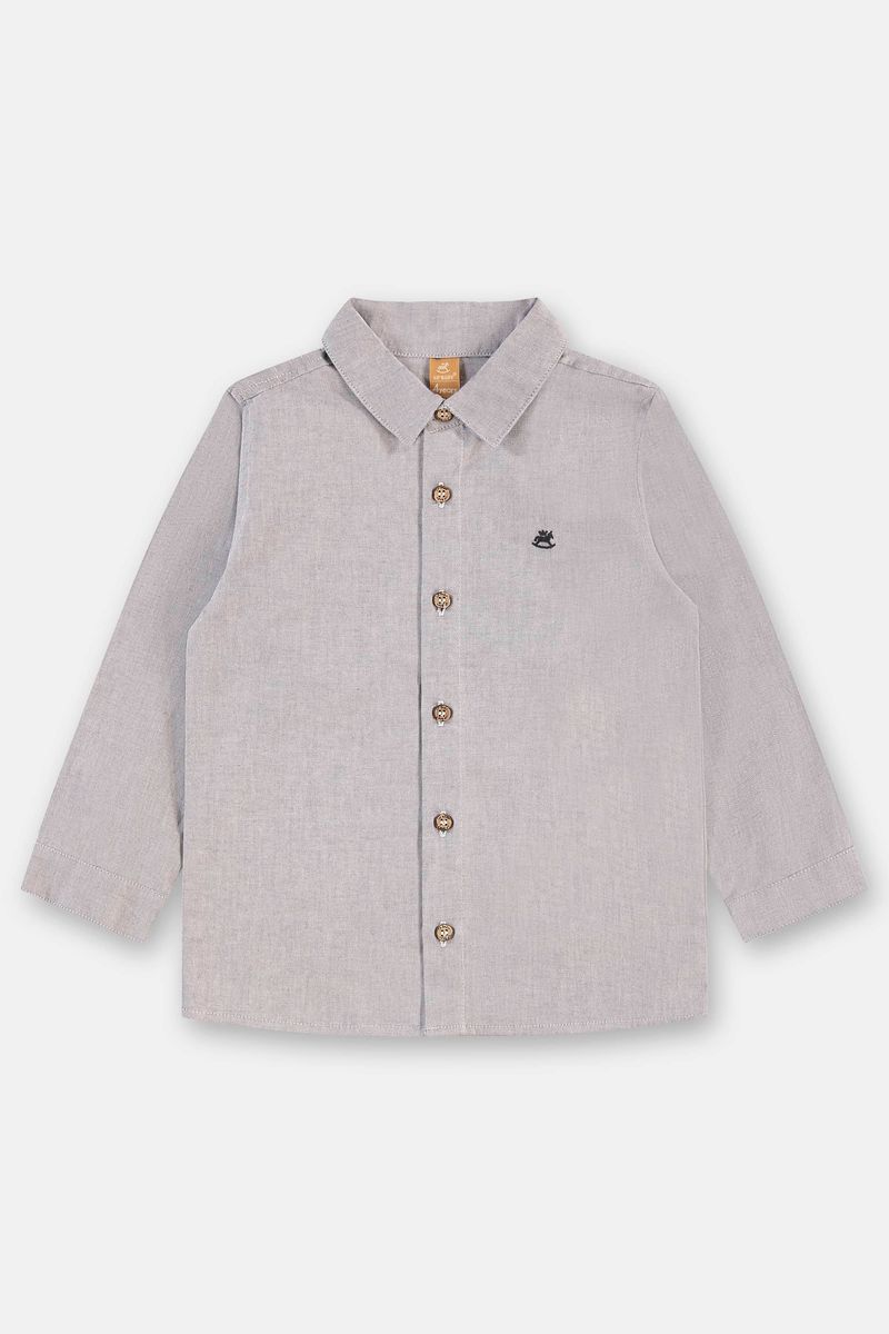 camisa-infantil-em-tecido-oxford-azul