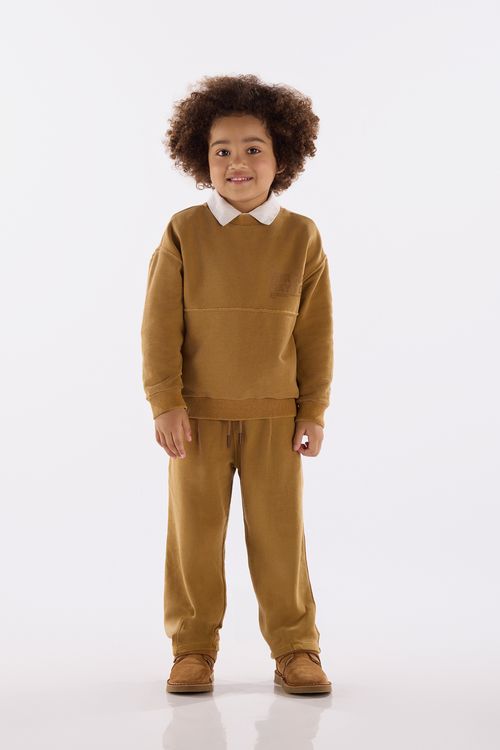 Conjunto Infantil para Menino em Moletom (Marrom) Up Baby
