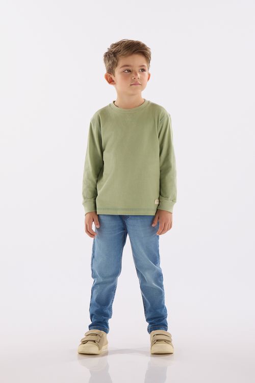 Camiseta Infantil Masculina em Malha Piquet com Elastano (Verde) Up Baby