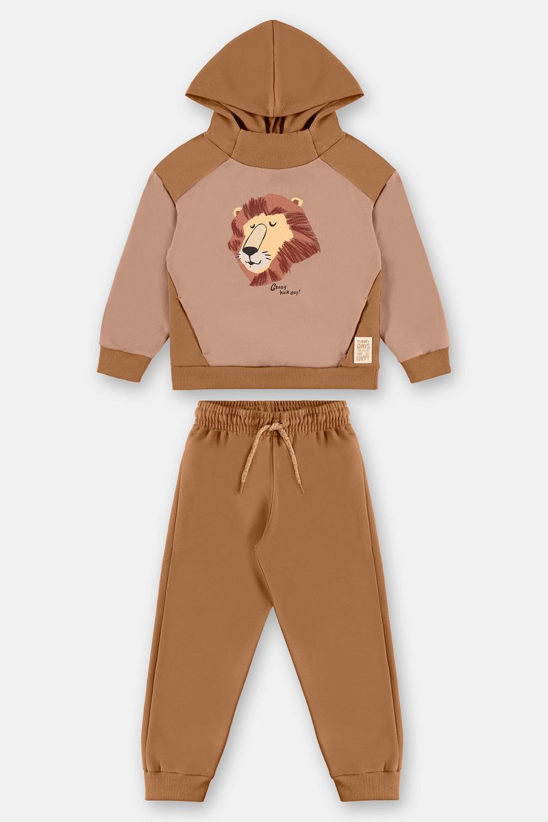 conjunto-infantil-masculino-em-moletom-felpado-com-capuz-e-estampa-de-leao-marrom