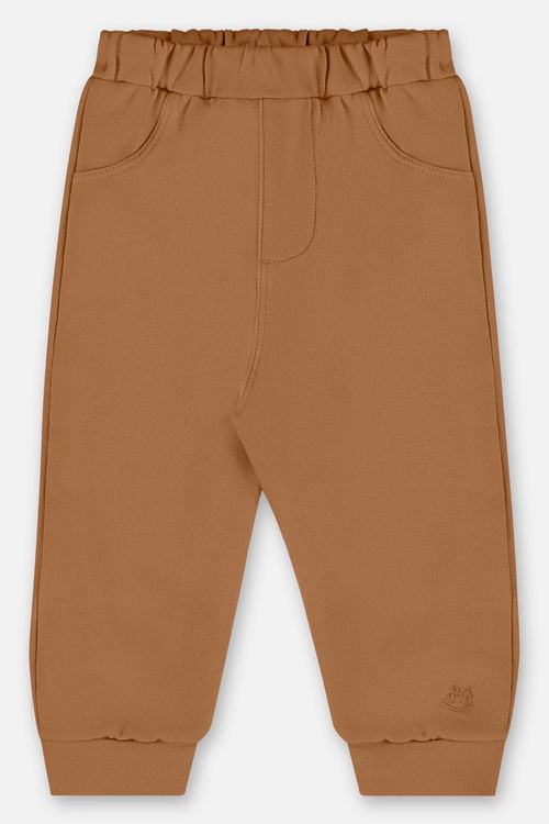 Calça para Bebê em Molecotton com Forro Aconchegante (Marrom) Up Baby