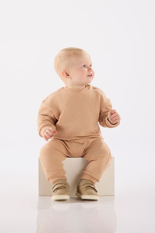 Conjunto com Blusão e Calça Nature Unissex para Bebê (Marrom) Up Baby