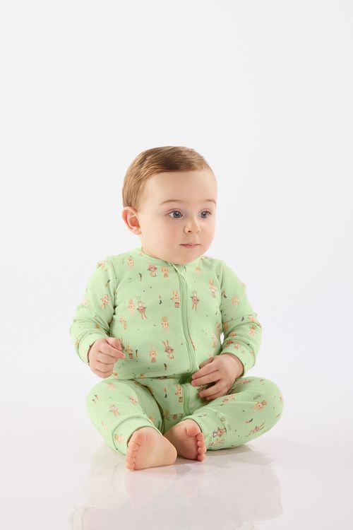 Body em Suedine Essentials para Bebê Menino (Verde) Up Baby