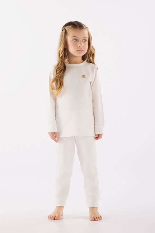 Camiseta Infantil Unissex em Malha Térmica (Off White) Up Baby