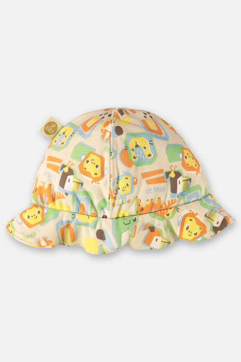 Bucket-Hat-Comfy-Unissex-para-Bebe-em-Suedine--Bege--Up-Baby