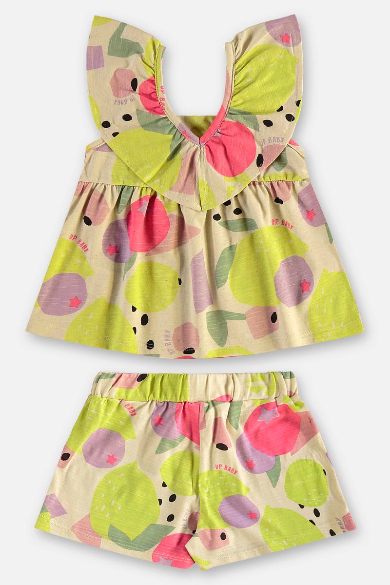 conjunto-com-blusa-e-short-de-frutas-infantil-feminino-bege-up-baby