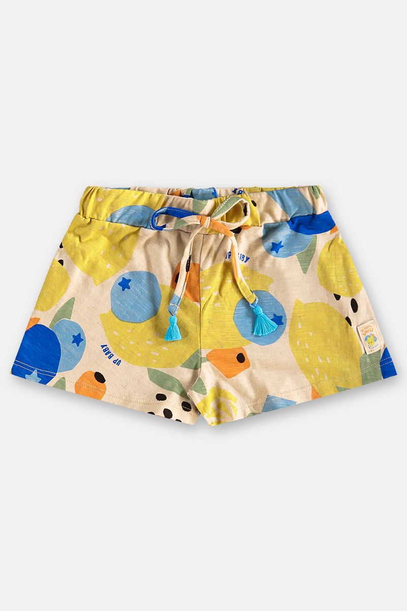 conjunto-com-blusa-e-short-de-frutas-infantil-feminino-bege-up-baby