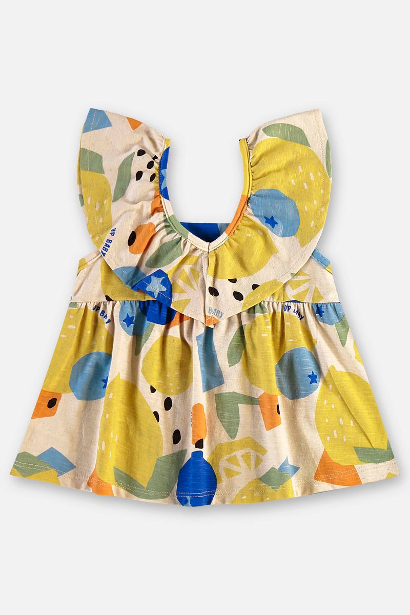 conjunto-com-blusa-e-short-de-frutas-infantil-feminino-bege-up-baby