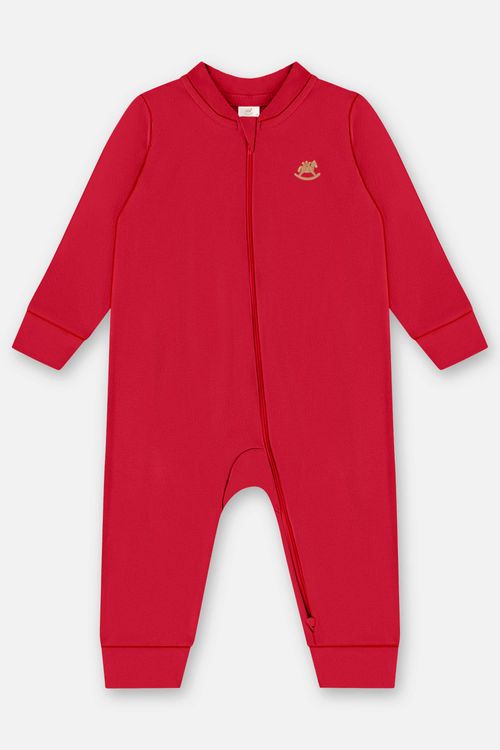 Macacão Unissex para Bebê em Suedine Essentials (Vermelho) Up Baby