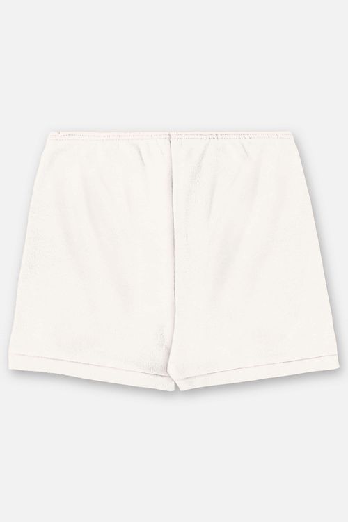Short Unissex para Bebê em Suedine Essentials (Off White) Up Baby