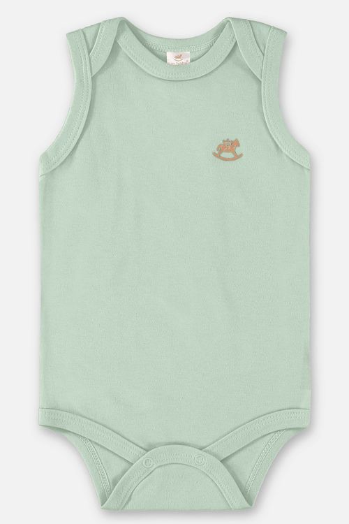 Body Regata em Suedine Unissex para Bebê (Verde) Up Baby