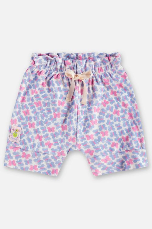 Short Estampado em Suedine para Bebê Menina (Roxo) Up Baby